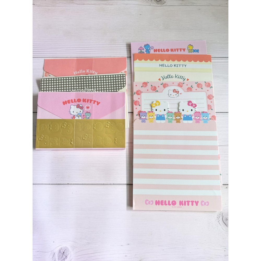 Sanrio Hello Kitty Letter Set 25 Sheets 15 Envelopes Stickers Japan 2022 Pink